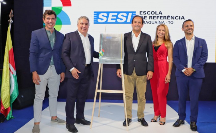 Governador em exercício Laurez Moreira participa da inauguração da escola Sesi em Araguaína