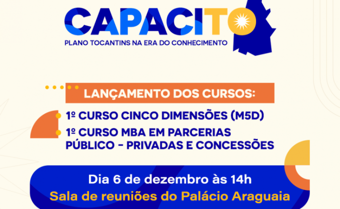 Unitins e Secad lançam novos cursos de capacitação para servidores públicos do Tocantins nesta quarta-feira, 6