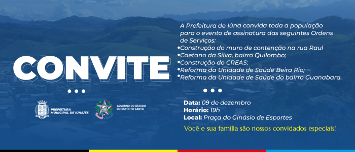 Quatro obras importantes terão Ordens de Serviços assinadas no próximo sábado (09)