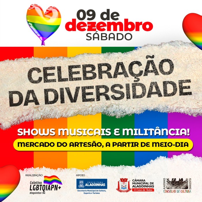 Coletivo LGBTQIAPN+ realiza o evento “Celebrando a diversidade” no próximo sábado (09)