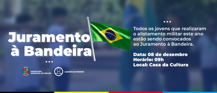 Jovens iunenses recém-alistados devem fazer o Juramento à Bandeira nesta sexta-feira (08)