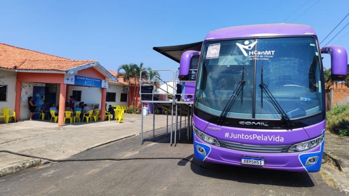 Unidade móvel do Hospital de Câncer de MT realiza Campanha gratuita de prevenção em Primavera do Leste