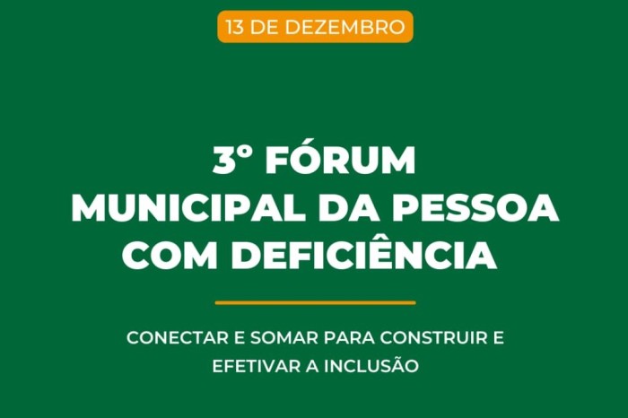Seduc promove 3º Fórum Municipal da Pessoa com Deficiência