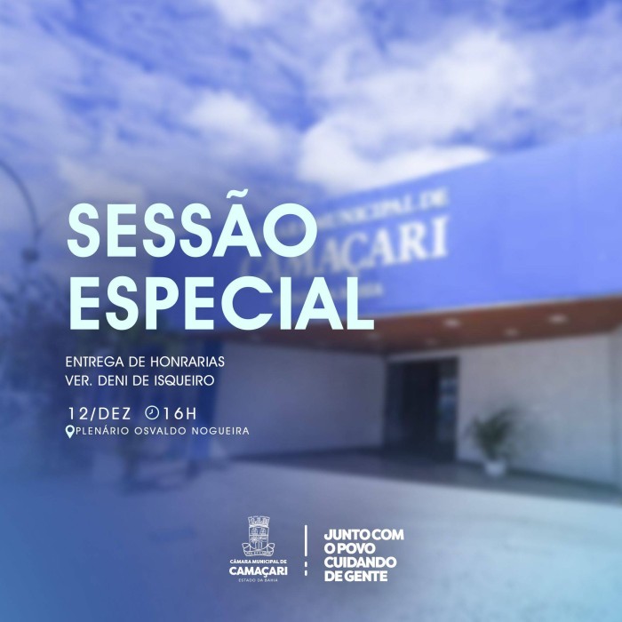 Sessão Especial marcará entrega de honrarias concedidas pelo vereador Deni de Isqueiro