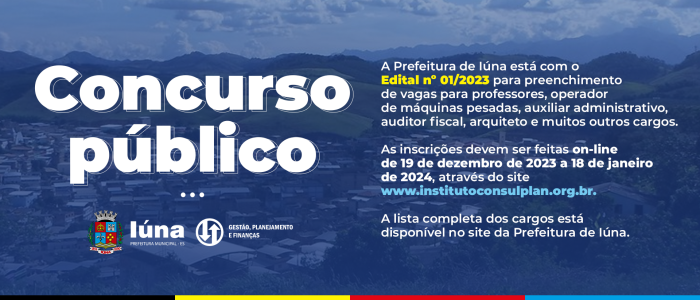 Prefeitura de Iúna abre Concurso Público para mais de 10 cargos