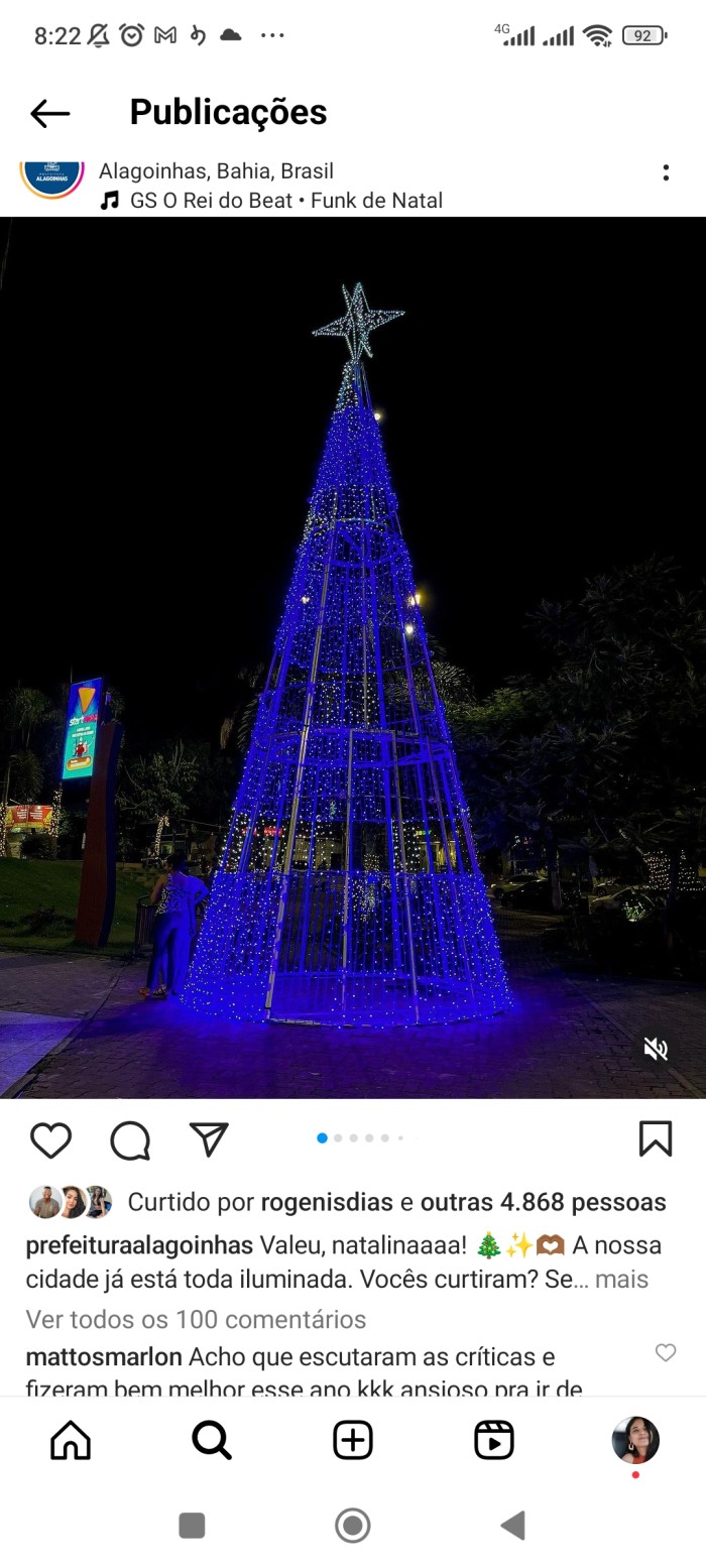 6° Natal Iluminado de Alagoinhas começa nesta quarta-feira (13) na Praça Rui Barbosa