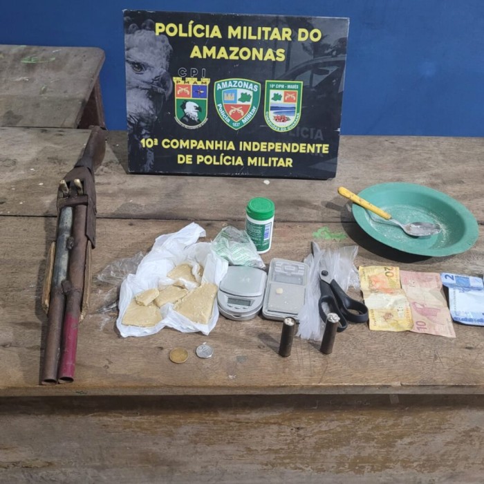 Operação Paz: Três homens são presos em Maués por porte ilegal de arma de fogo e tráfico de drogas