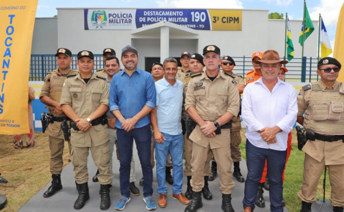 Governador Wanderlei Barbosa inaugura destacamento da Polícia Militar em Brasilândia e entrega obras no município