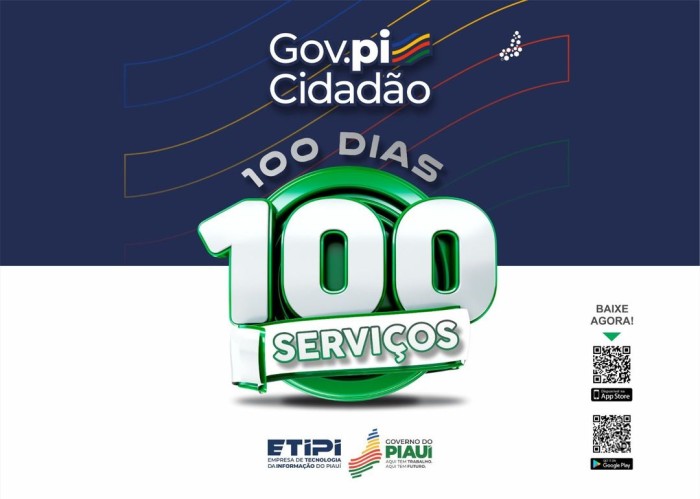 Gov.pi Cidadão chega aos 100 dias e passa a ofertar 100 serviços digitais na plataforma