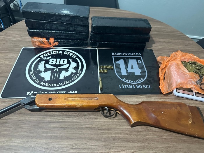 Polícia Civil e Polícia Militar prendem traficante em Fátima Do Sul