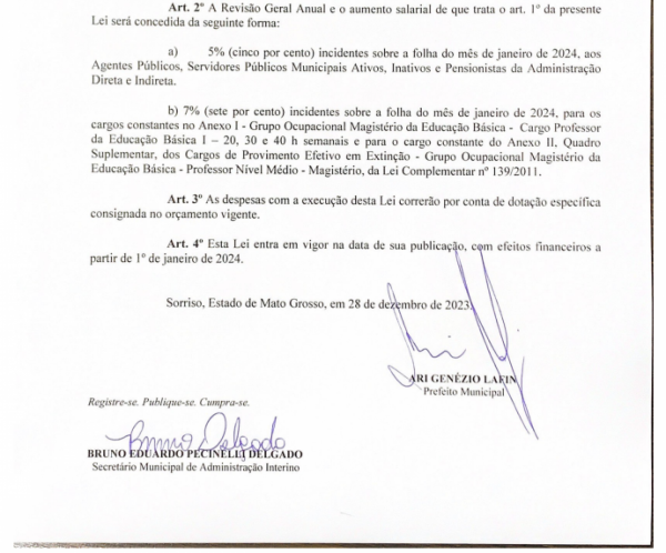 Foto: Reprodução/Prefeitura de Sorriso - MT