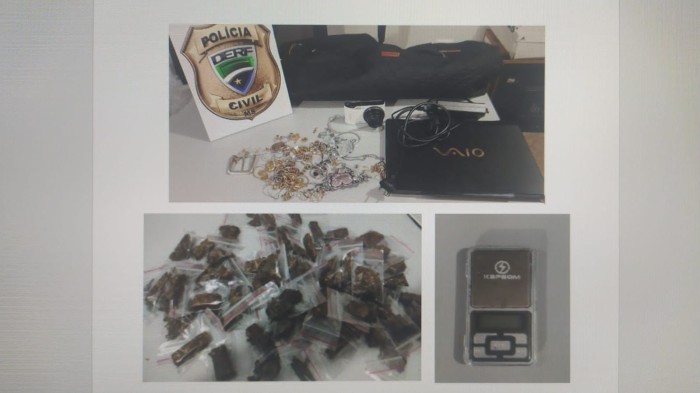 Polícia Civil prende dois indivíduos por tráfico de drogas e receptação dolosa de objetos furtados no bairro Caiobá em Campo Grande