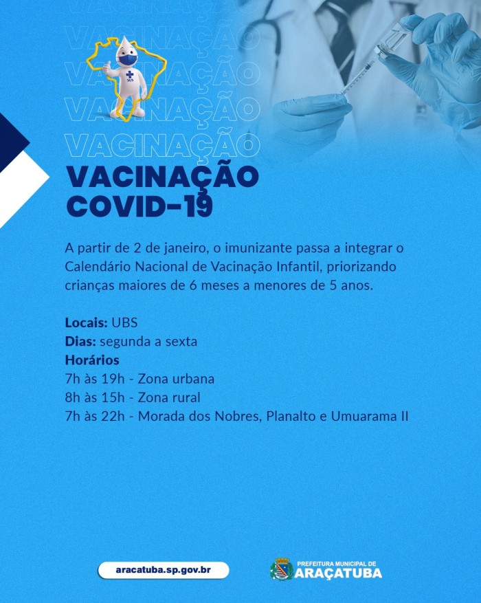 Vacina contra covid 19 entra para o calendário nacional de imunização infantil