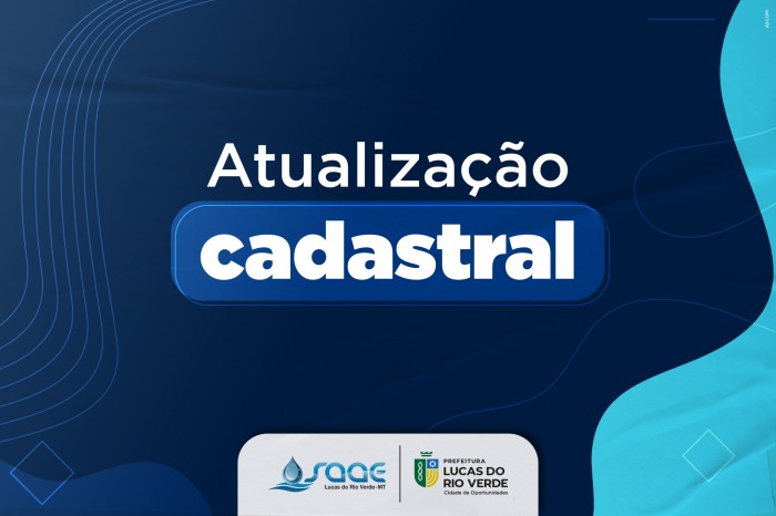 Atualização cadastral do Saae está disponível para contribuinte luverdense