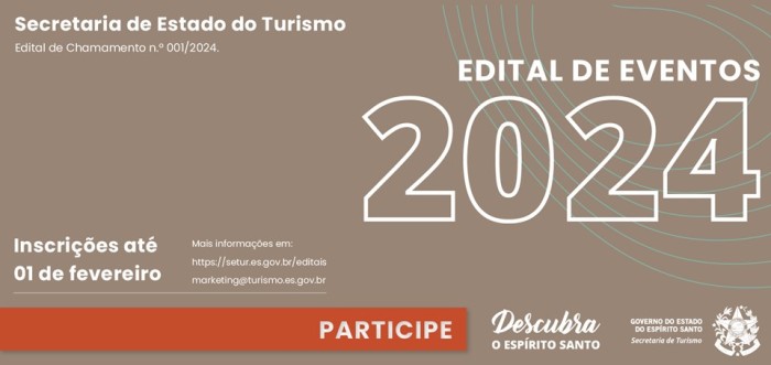 Governo do Estado lança Edital de Eventos 2024