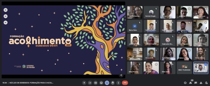 Evento virtual capacita Jovens Egressos para ações de acolhimento e Busca Ativa nas escolas estaduais da Paraíba