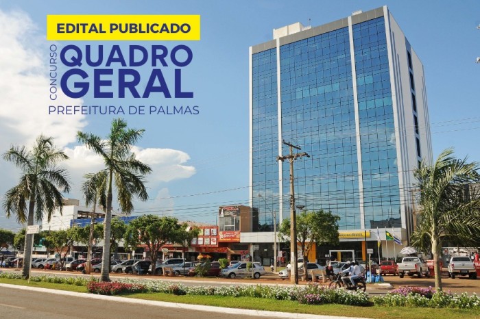 Prefeitura de Palmas lança edital do Concurso Público para o Quadro Geral
