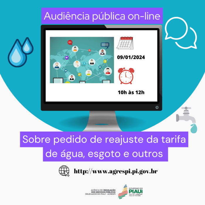 Agrespi realizará Audiência Pública sobre reajustes de tarifas de água e esgoto