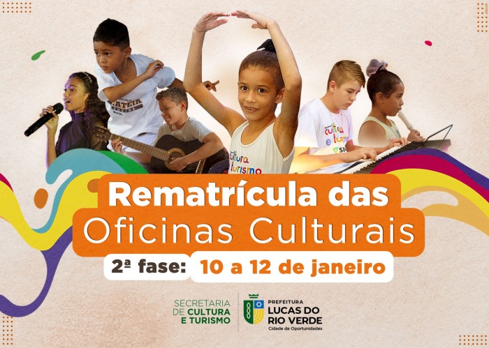 Rematrícula das Oficinas Culturais: 2ª fase começa nesta quarta-feira (10)