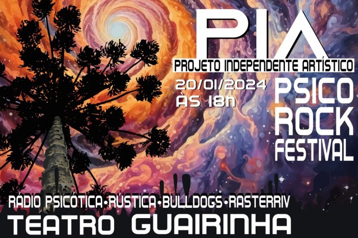 Teatro Guaíra recebe 1ª edição do Festival Psico Rock Piá no dia 20 de janeiro