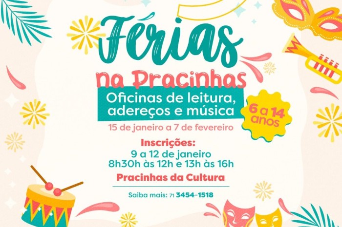 Secult oferece oficinas de férias para público infantojuvenil