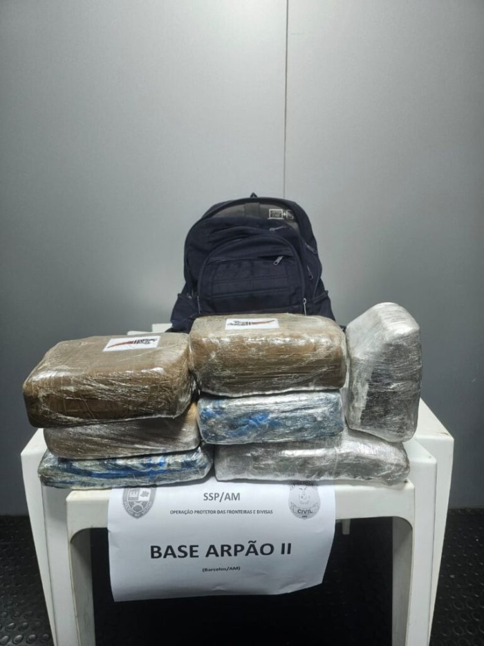 Base Arpão 2: SSP-AM apreende 10 quilos de entorpecentes avaliados em cerca de R$ 200 mil