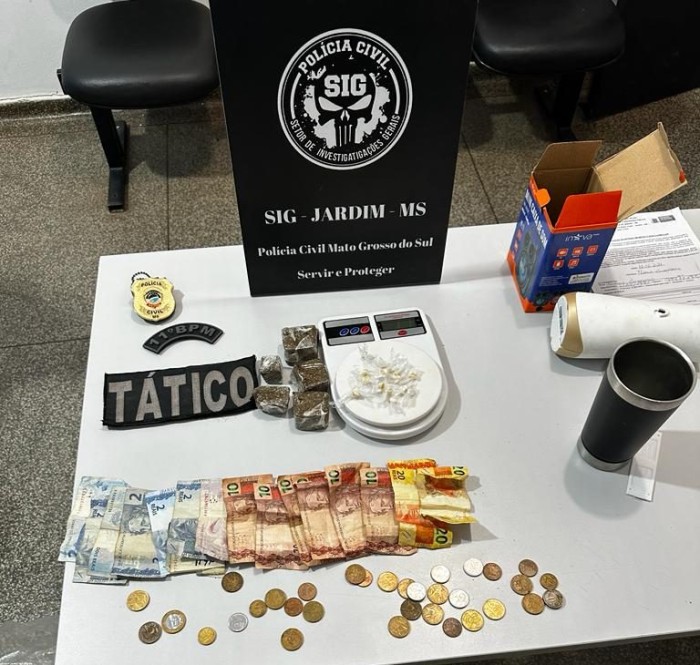 Polícias Civil e Militar realiza prisões por tráfico de drogas em Jardim