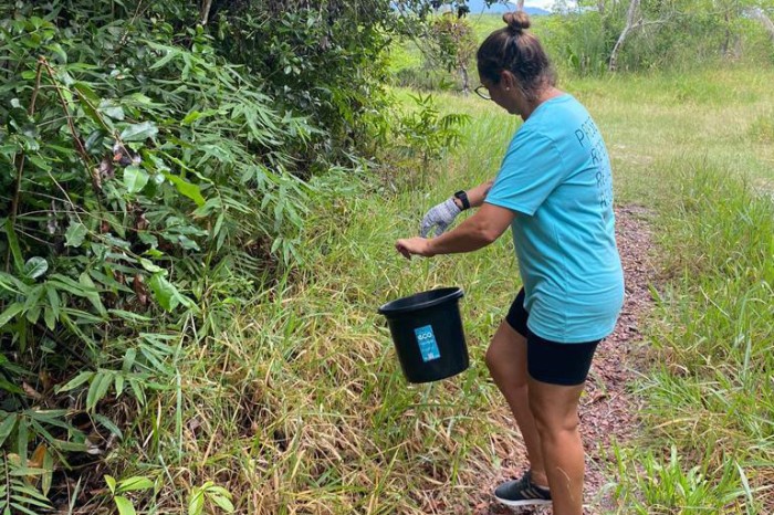 Mutirão recolhe 200 quilos de resíduos no Parque Estadual do Boguaçu, em Guaratuba