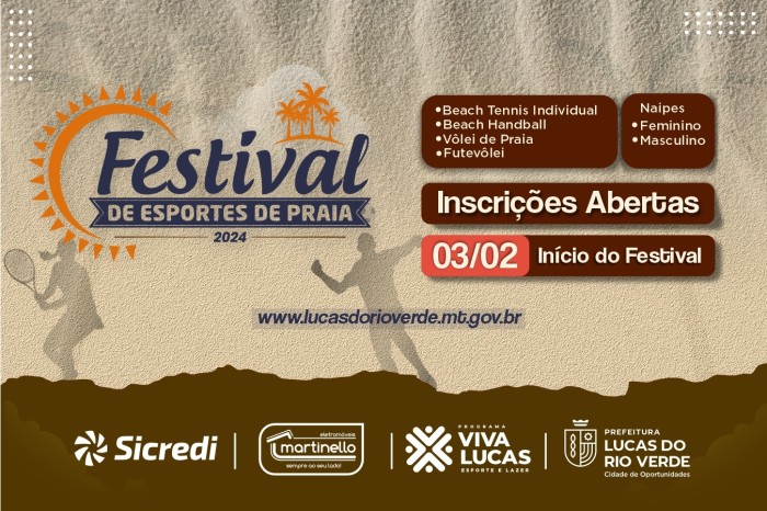 Inscrições abertas para o Festival de Esportes de Praia