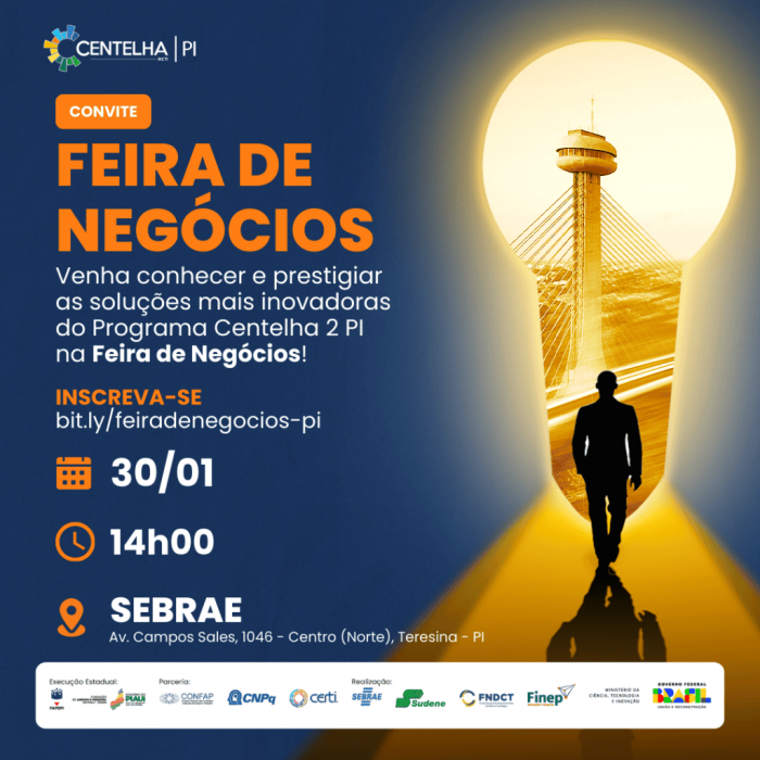 Feira de Negócios do Programa Centelha 2 PI promete impulsionar Inovação e Empreendedorismo no Piauí