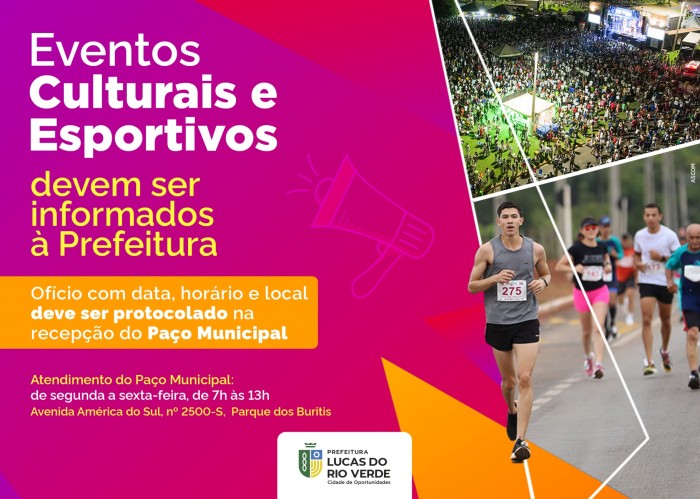 Eventos culturais particulares devem ser comunicados à Prefeitura