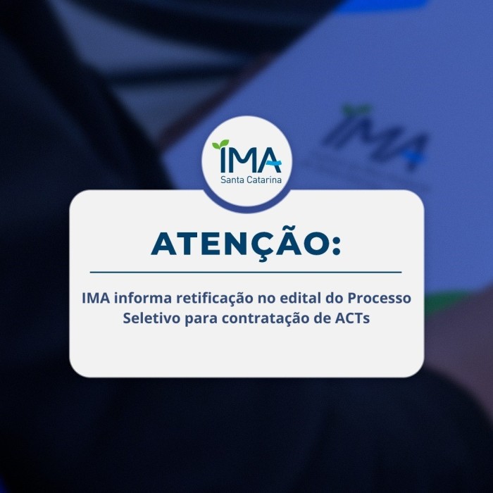 IMA comunica retificação no edital do processo seletivo para contratações temporárias