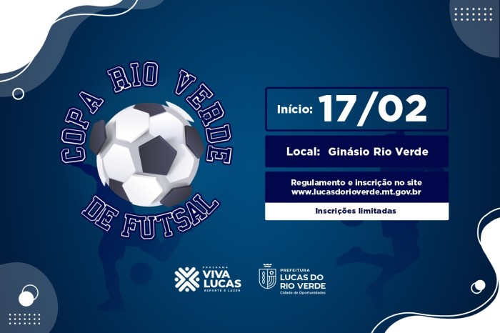 Copa Rio Verde de Futsal 2024 está com inscrições abertas