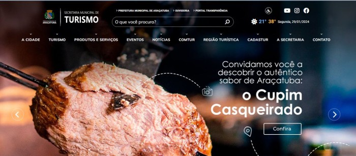 Site do Turismo de Araçatuba está no ar e permite cadastro