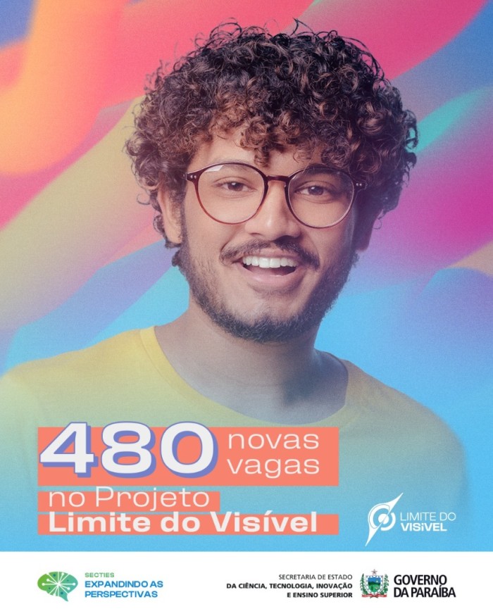 Governo da Paraíba abre 480 novas vagas para o Projeto Limite do Visível