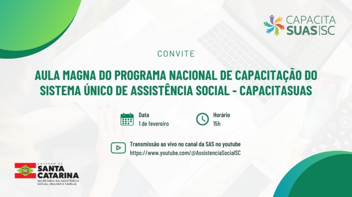 Aula Magna marca início dos cursos do Capacita Suas em Santa Catarina