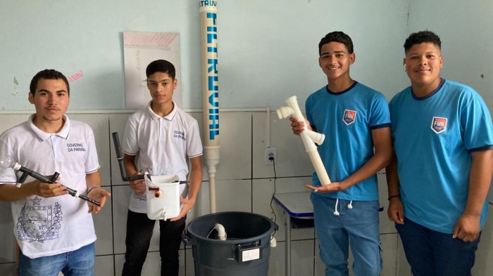 Projeto de filtro purificador de água da chuva de estudantes da ECIT de Lagoa Seca é classificado para Febrace em São Paulo