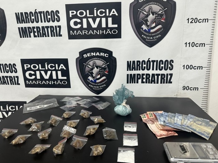 Polícia Civil do Maranhão prende mulher em flagrante por tráfico de drogas em ação para cumprimento de mandado de busca em Imperatriz
