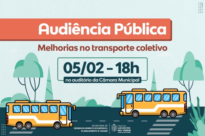 Melhorias no transporte coletivo serão discutidas em audiência pública
