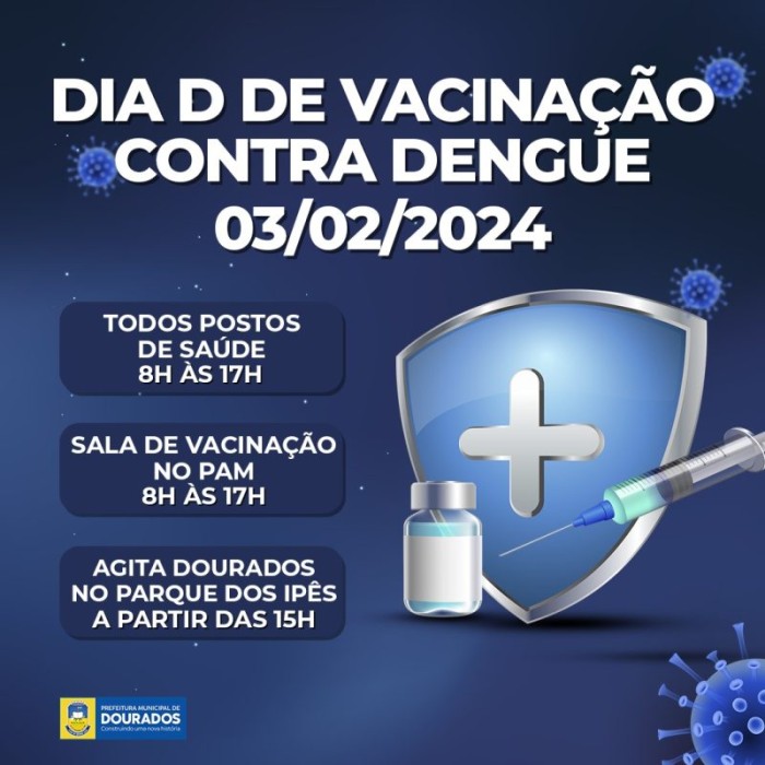 Dia D da vacinação contra dengue terá plantão em todas as UBS neste sábado