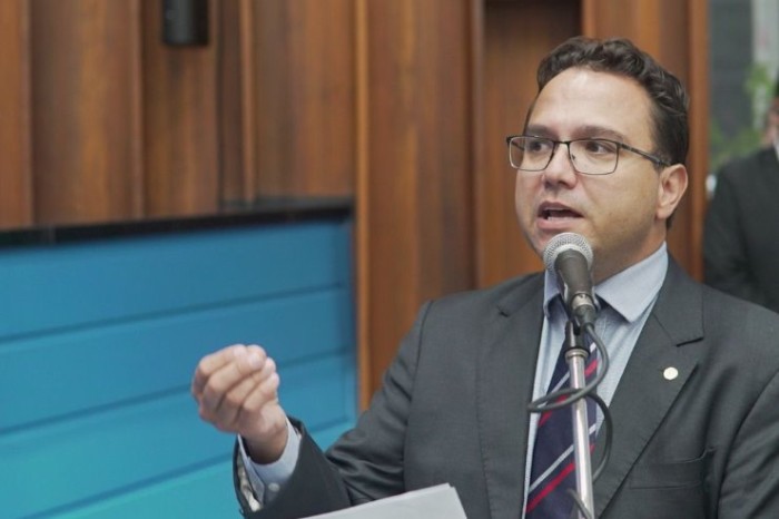 Deputado Pedrossian Neto durante pronunciamento na Assembleia Legislativa de MS
