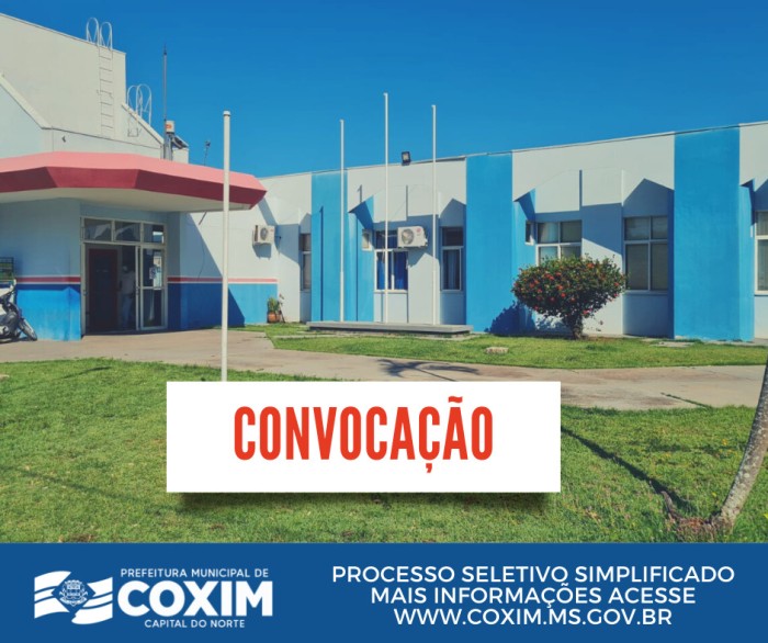 Prefeitura de Coxim convoca candidatos aprovados em processos seletivos