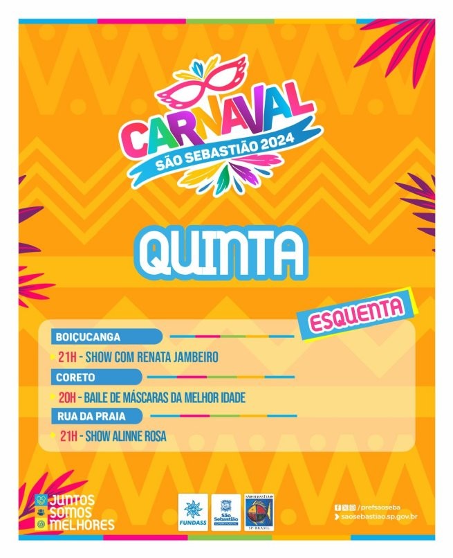 Shows musicais e entrega da Chave à Corte de Carnaval marcam início do Carnaval 2024 em São Sebastião