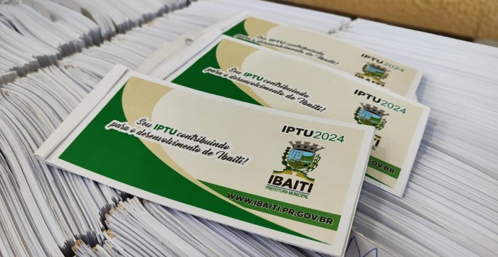 Prefeitura de Ibaiti dá desconto de 10% para quem pagar IPTU à vista até o dia 11 de março; Carnês já estão disponíveis