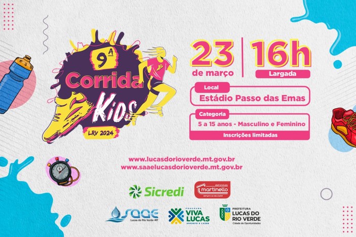 Estão abertas as inscrições para a 9ª Corrida Kids