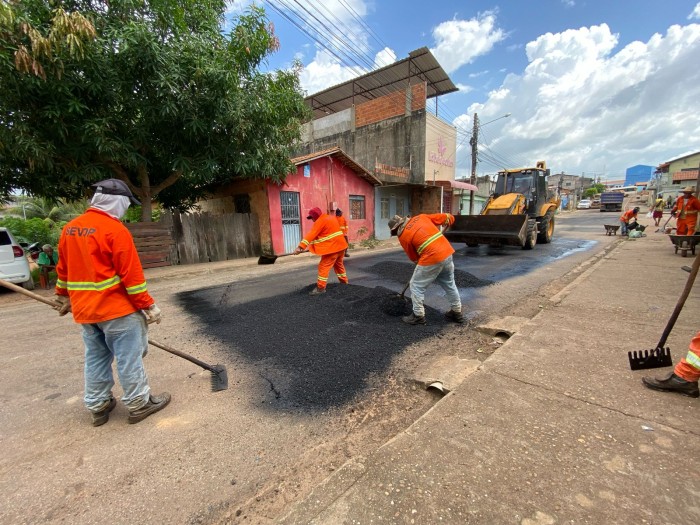 Sevop: Operação Tapa-Buraco atua nas ruas dos núcleos Cidade Nova e Nova Marabá