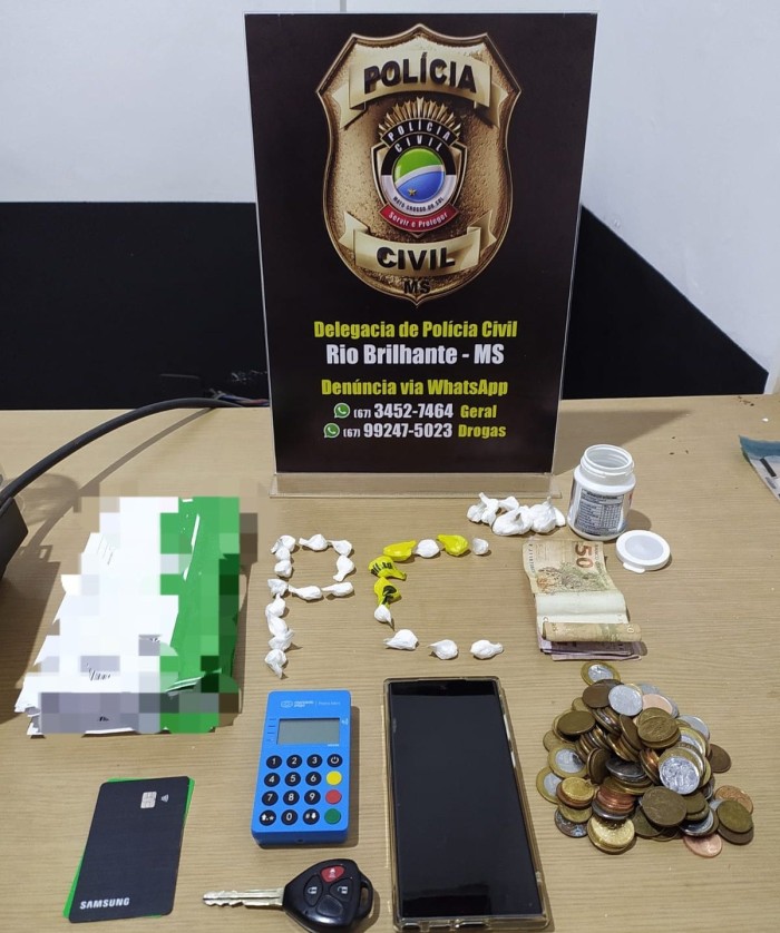 Homem é preso por tráfico de drogas em Rio Brilhante