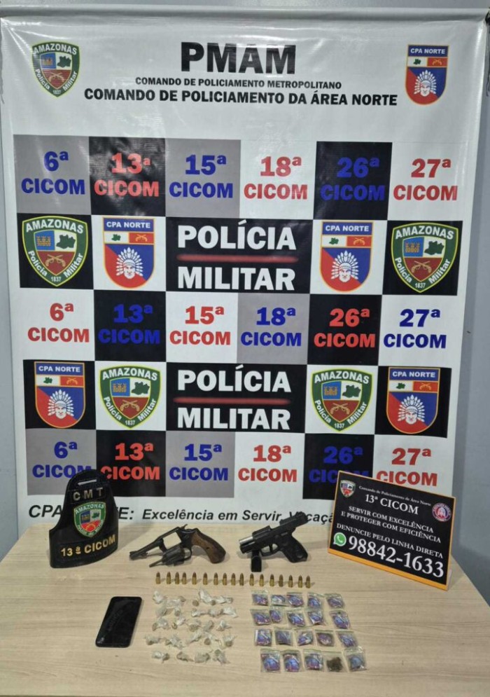 PMAM frustra assalto em posto de gasolina e prende trio na zona norte