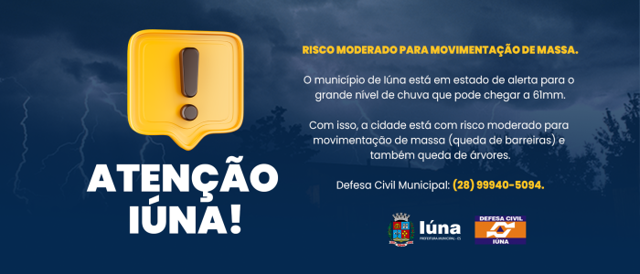 Iúna está em estado moderado para movimentação de massa