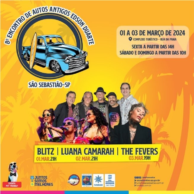 São Sebastião celebra o charme dos carros antigos no início de março